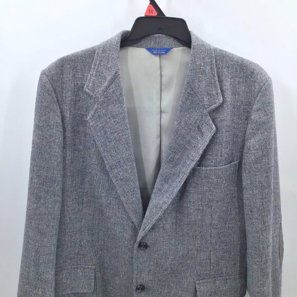 VTG Men's Pendleton Blazer 44 Wool Sport Coat Suede Elbow Patches Made in USA - Picture 3 of 14